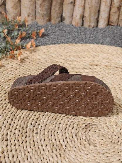 Womens Summer Sandals Criss Cross Slides