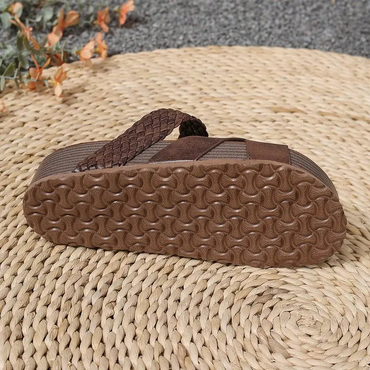 Womens Summer Sandals Criss Cross Slides