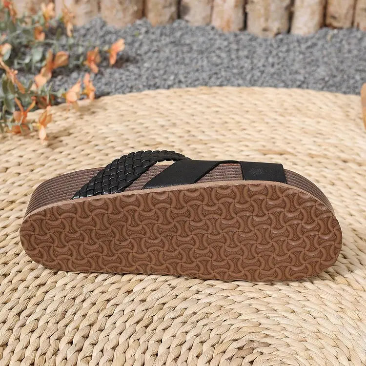 Womens Summer Sandals Criss Cross Slides