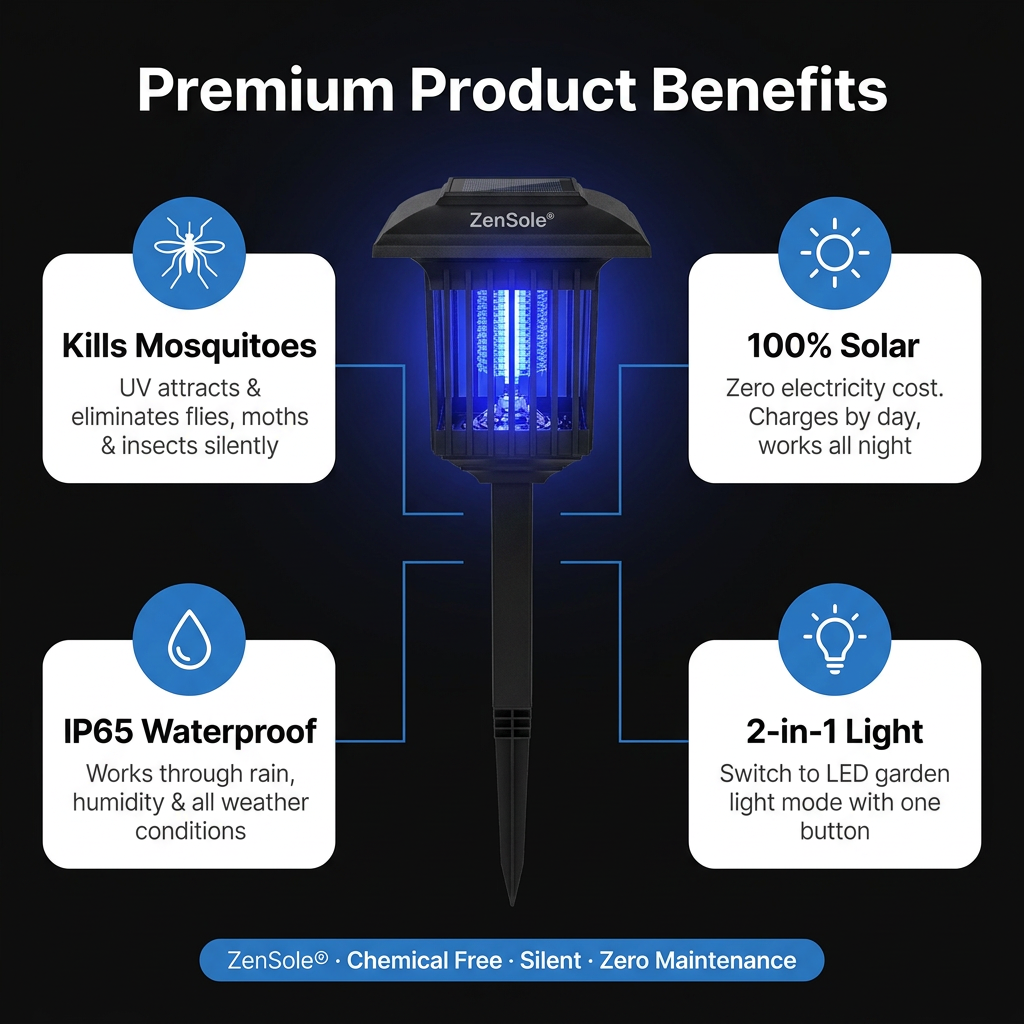 ZenSole® Solar Insect Killer Light